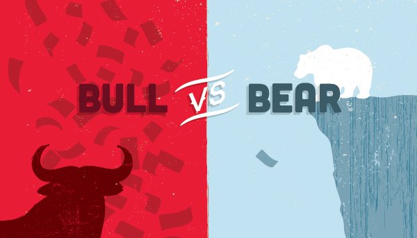 Stock Market Bull vs Bear Graphic